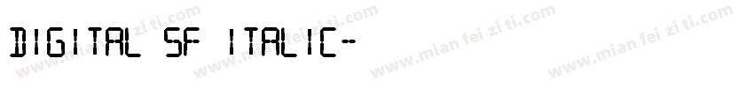 Digital SF Italic字体转换